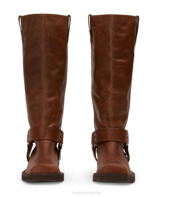 Kampfstiefel| de Tony Bianco Frauen Biker-Kalbsstiefel Cognac 4624560